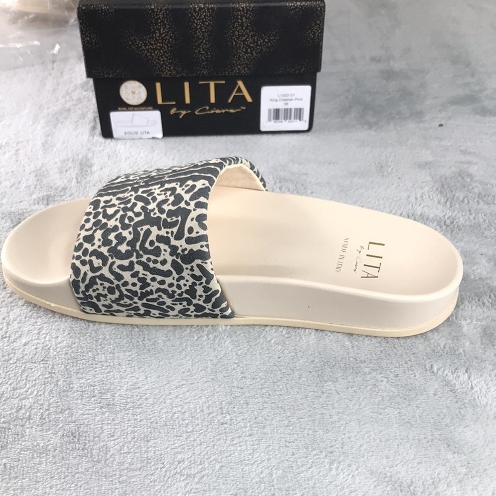 Lita by Ciara King Cheetah Print Slides New in Box Euro 39 US 8/8.5 - Picture 9 of 12